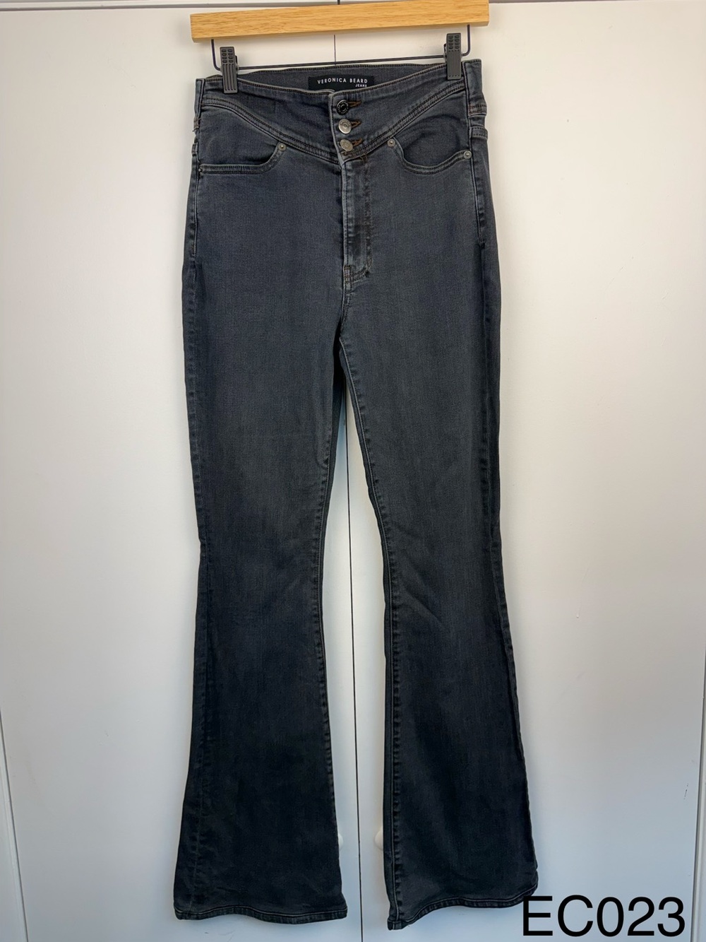 Veronica Beard Beverly Skinny Flare Jeans Moonlight Size 27